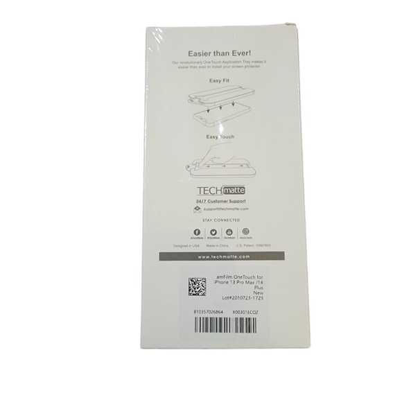 iPhone 13 Pro Max/14 Plus OneTouch Tempered Glass Screen Protectors 2 Pack - Picture 2 of 3